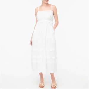 J Crew White Midi Dress